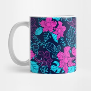 Pink Tropical Flowers Mug